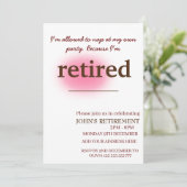 Ich darf in meinem eigenen Party Nickerchen machen Einladung (Stehend Vorderseite)