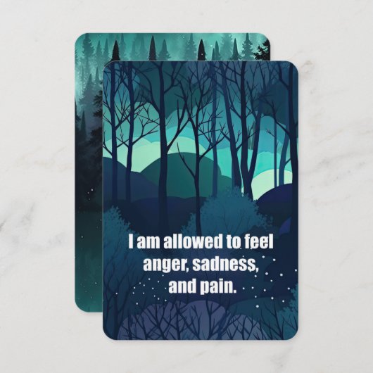 Ich darf mich fühlen dankeskarte (Vorne/Hinten)