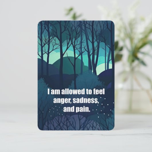 Ich darf mich fühlen dankeskarte (Stehend Vorderseite)