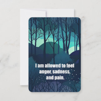 Ich darf mich fühlen dankeskarte