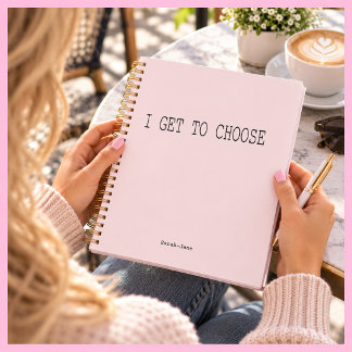 ICH DARF WÄHLEN Inspirierende Rosa Geschenk Planer