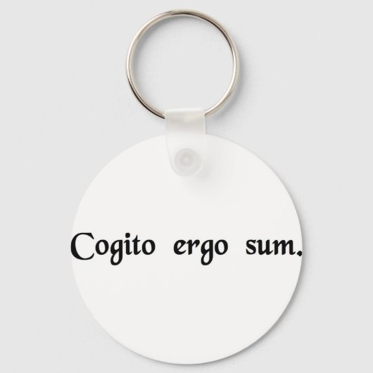 Ich denke, also bin ich es. schlüsselanhänger (Vorderseite)