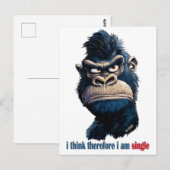 ich denke, also bin ich Single Postkarte (Vorne/Hinten)