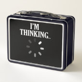 Ich denke an Computer-IT-Tech-Software-Programmier Metall Brotdose (Rückseite)