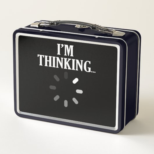 Ich denke an Computer-IT-Tech-Software-Programmier Metall Brotdose (Rückseite)