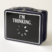 Ich denke an Computer-IT-Tech-Software-Programmier Metall Brotdose (Vorderseite)