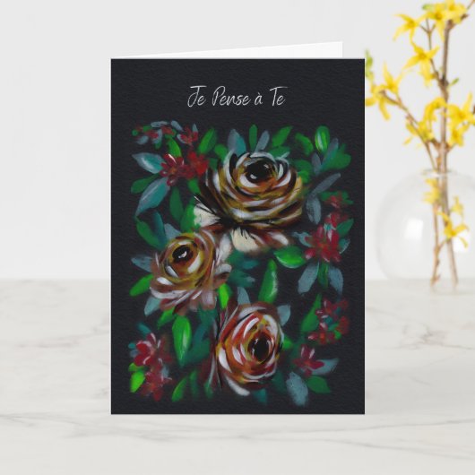 Ich denke an Dich Dich zu lieben Karte (Gelbe Blume)