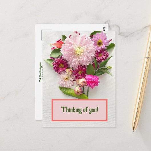 Ich denke an Dich! Postkarte (Vorderseite/Rückseite Beispiel)