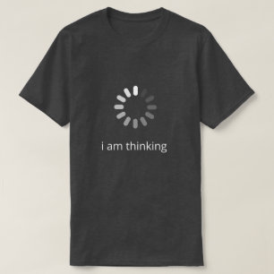 Ich denke an lustiges schwarzes Hemd T-Shirt