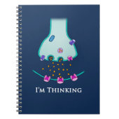 Ich denke an Neuron Synapse Notizblock (Vorderseite)