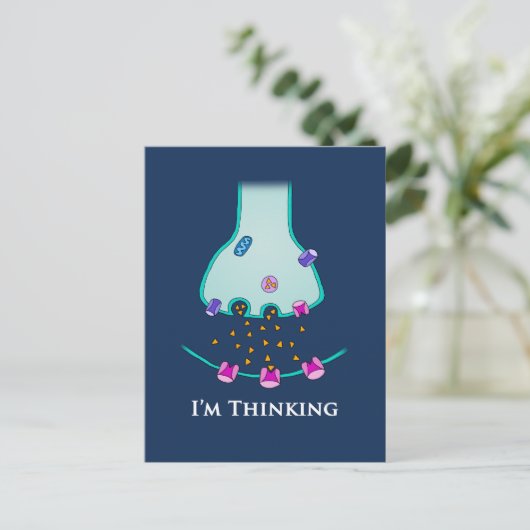 Ich denke an Neuron Synapse Postkarte (Stehend Vorderseite)