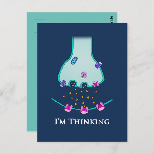 Ich denke an Neuron Synapse Postkarte (Vorne/Hinten)