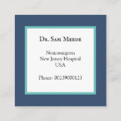 Ich denke an Neuron Synapse Quadratische Visitenkarte (Rückseite)