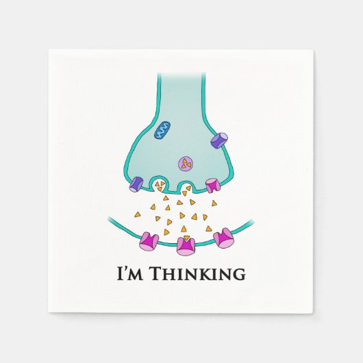 Ich denke an Neuron Synapse Serviette (Vorderseite)