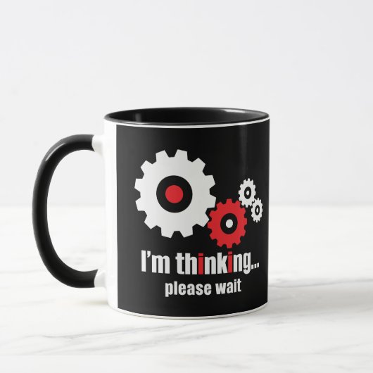 Ich denke, bitte warten tasse (Links)