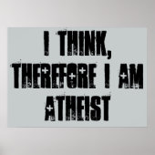 Ich denke, daher bin ich Atheist, Poster (Vorne)