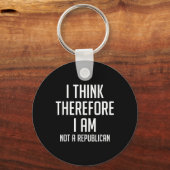 Ich denke daher, dass ich keine republikanischen D Schlüsselanhänger (Vorderseite)