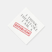 Ich denke daher, dass ich Republikaner bin Serviette (Ecke)