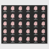 Ich denke daher ham Funny Pig Pun Dark BG Geschenkpapier (Flach)