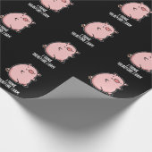Ich denke daher ham Funny Pig Pun Dark BG Geschenkpapier (Ecke)