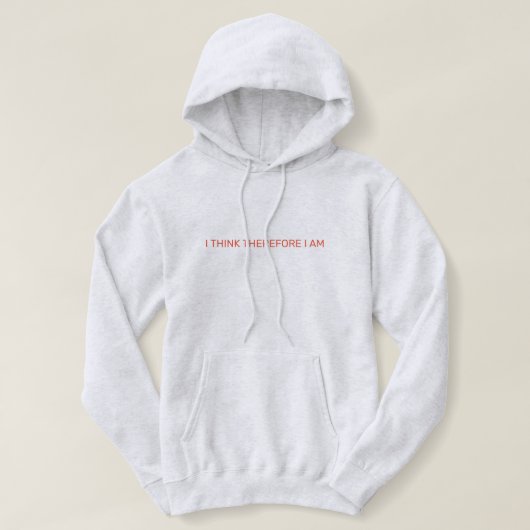 Ich denke daher hoodie (Design vorne)