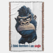 Ich denke daher, ich bin Single Decke (Vorderseite Vertikal)