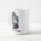 Ich denke daher, ich bin Single Kaffeetasse (Vorderseite Links)