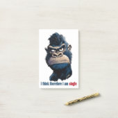 Ich denke daher, ich bin Single Post-it Klebezettel (Auf Schreibtisch)