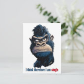 Ich denke daher, ich bin Single Postkarte (Stehend Vorderseite)