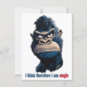 Ich denke daher, ich bin Single Postkarte