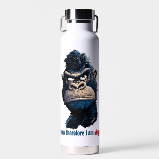 Ich denke daher, ich bin Single Trinkflasche (Vorne)