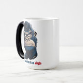 Ich denke daher, ich bin Single Verwandlungstasse (Vorderseite Links)