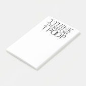 Ich denke daher, ich Kackte Post-it Klebezettel (angewinkelt)