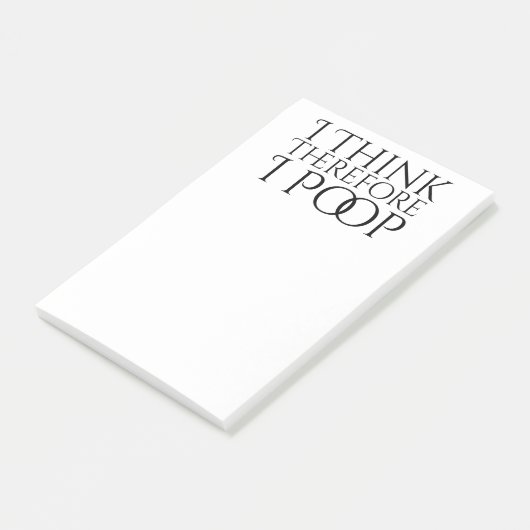 Ich denke daher, ich Kackte Post-it Klebezettel (angewinkelt)