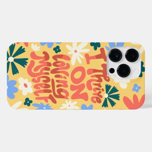 ICH DENKE DARAN, MICH SELBST ZU LIEBEN, SELBSTSTÄN iPhone HÜLLE (Rückseite (Horizontal))