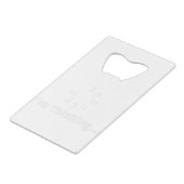 Ich denke darüber nach geldbeutel flaschenöffner (Rückseite Schrägansicht)