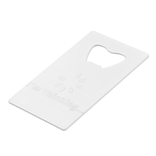 Ich denke darüber nach geldbeutel flaschenöffner (Rückseite Schrägansicht)