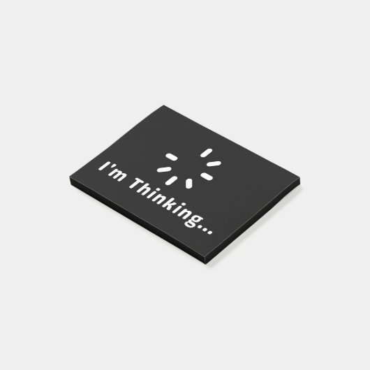 Ich denke darüber nach post-it klebezettel (angewinkelt)