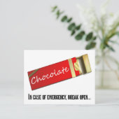 Ich denke, das ist ein Schokoladennotfall Postkarte (Stehend Vorderseite)