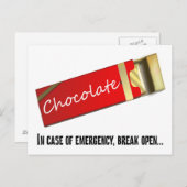Ich denke, das ist ein Schokoladennotfall Postkarte (Vorne/Hinten)