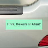 Ich denke, dass deshalb ich atheistisch bin autoaufkleber (Auf Auto)