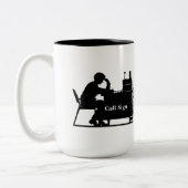 Ich denke, dass deshalb ich Schinken-Tasse sie Zweifarbige Tasse (Links)