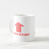 Ich denke, dass er homosexuelle Kaffee-Tasse ist Kaffeetasse (Vorderseite Links)