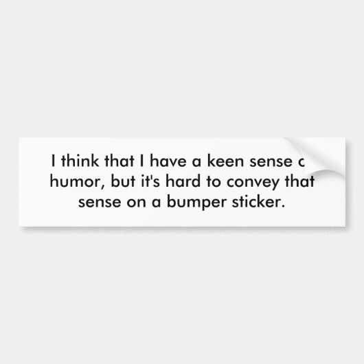 Ich denke, dass ich eine scharfe Richtung des Autoaufkleber (Vorne)