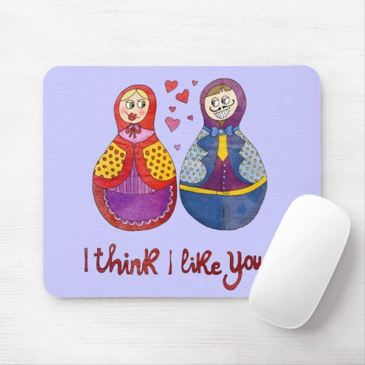 Ich denke, dass ich Sie mag Mousepad (Mit Mouse)