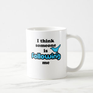Ich denke, dass jemand mir folgt kaffeetasse