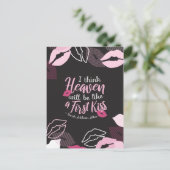 Ich denke, der Himmel wird wie ein erster Kuss sei Postkarte (Stehend Vorderseite)