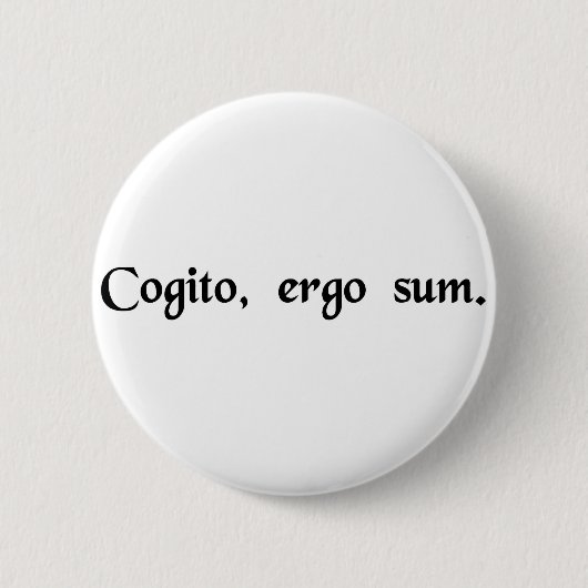 Ich denke, deshalb ich Am. Button (Vorderseite)
