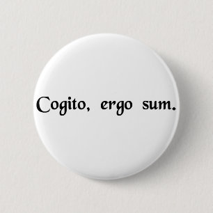 Ich denke, deshalb ich Am. Button