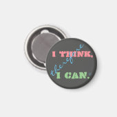 Ich denke, deshalb kann ich positives Denken Magnet (Vorderseite/Rückseite)